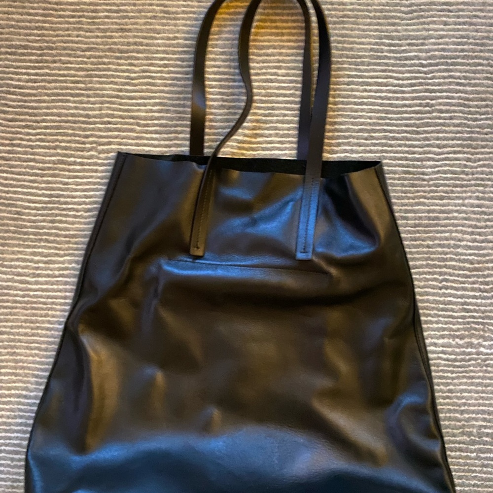 Forte_Forte Black Leather Tote